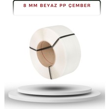 Dalpak Ambalaj 8 mm Beyaz Pp Çember ( Polipropilen ) Makine Çemberi ( Koli Kapama , Koli Koruma Çemberi )