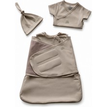Qundaq Yenidoğan Kundak Seti – Kalça Dostu - Bej (Soft Beige)