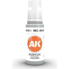 Ak Interactive 11010, 17 Ml. 3gen Medium Grey Maket Boyası