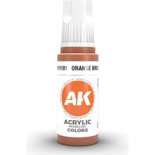 Ak Interactive 11101, 17 Ml. 3gen Orange Brown Maket Boyası