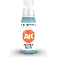 Ak Interactive 11176, 17 Ml. 3gen Deep Sky Blue Maket Boyası