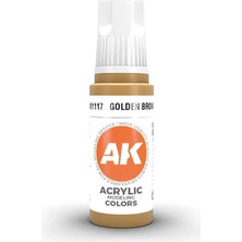 Ak Interactive 11117, 17 Ml. 3gen Golden Brown Maket Boyası