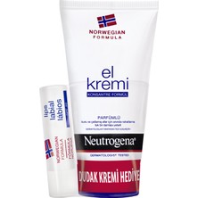 Neutrogena Parfümlü El Kremi ve Dudak Nemlendirici Hediyeli Set (4'li Paket)