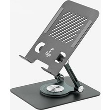 Canarino Fiigo 360 Derece Dönebilen Tablet ve Telefon Standı Metal Grey