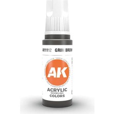 Ak Interactive 11112, 17 Ml. 3gen Grim Brown Maket Boyası