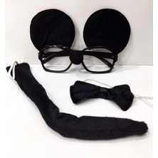 Hace Bazaar Mickey Mouse Gözlüğü Papyonu Kuyruğu Seti (4887)