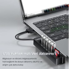 Canarino USB 2.0 Sd Microsd Kart Okuyucu ve 6 Port USB Çoklayıcı Hub