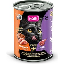 Hobi Maxicat Mixed Tavuk ve Kuzu Etli Kedi Konservesi 400 gr | Gerçek Et Parçacıklı, Vitamin Destekli