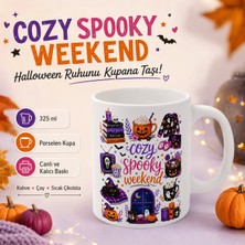 Tişört Kodu Cozy Spooky Weekend Halloween Baskılı Porselen Kupa – 325 ml