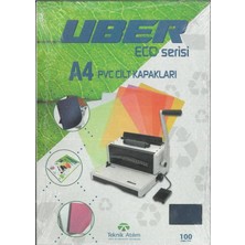 Teknik 15201003E Uber Eco A4 Pvc Cilt Kapağı Şeffaf 100'LÜ (Tek Paket)