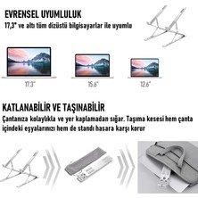 Canarino Soopii DM09 12.6''-15.6''-17.3'' Çift Katlı 15 Seviyeli Katlanabilir Taşınabilir Alüminyum Dizüstü Laptop Notebook Standı