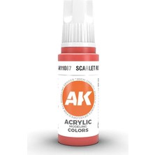 Ak Interactive 11087, 17 Ml. 3gen Scarlet Red Maket Boyası