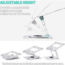 Canarino Dizüstü Bilgisayar Standı - Alüminyum Alaşımlı Stand 360 Derece Dönebilen Pc Katlanabilir Ergonomik, Yükseklik ve Açı Ayarlanabilir, Ipad, Dizüstü Bilgisayarlar ve Tabletler ile Uyumlu, 17 Inç