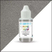 18 Ml. Metalik Gümüş (Silver) Akrilik Boya, Hobbytime 442