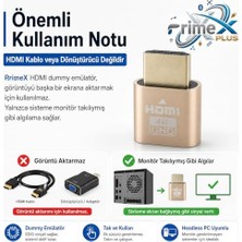 Canarino PX-5245 HDMI Dummy Plug 4K UHD Sanal Monitör Emülatörü, HDMI Ekran Kartı Dummy Adaptör, Mining Rig, Bitcoin, Headless Pc ve Uzaktan Erişim Için Monitör Taklit Aparatı
