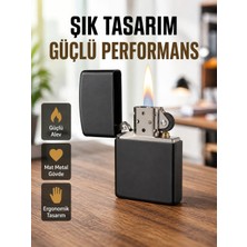 Mey Ithalat® Tasarım Metal Çakmak Minimal Mat Yüzeyli ve Şık Görünümlü