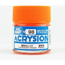 Mr. Hobby Mr.hobby N-098, 10 Ml. Fluorescent Orange Acrysion Maket Boyası