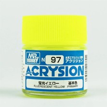 Mr. Hobby Mr.hobby N-097, 10 Ml. Fluorescent Yellow Acrysion Maket Boyası