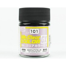 Mr. Hobby Mr.hobby GX-101, 18 Ml. Clear Black Mr.clear Color Maket Boyası