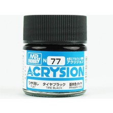 Mr. Hobby Mr.hobby N-077, 10 Ml. Tire Black Acrysion Maket Boyası