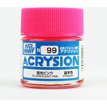 Mr. Hobby Mr.hobby N-099, 10 Ml. Fluorescent Pink Acrysion Maket Boyası