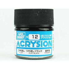 Mr. Hobby Mr.hobby N-012, 10 Ml. Flat Black Acrysion Maket Boyası