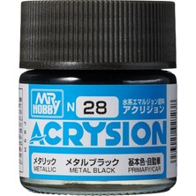 Mr. Hobby Mr.hobby N-028, 10 Ml. Metal Black Acrysion Maket Boyası