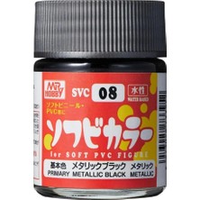 Mr. Hobby Mr.hobby Svc-08, 18 Ml. Soft Vinyl Color Metallic Black Aqueous Maket Boyası
