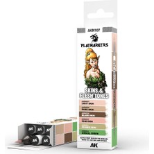 Ak Interactive M107, 6 Adet Cilt ve Ten Tonları Play Marker Seti