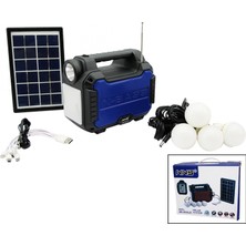 Hace Bazaar 3ın1 - Solar 2in1 Sabit El Feneri - Radyo - Mp3 Bluetooth - Usb/ Tf Port - 4 Parça  Ampul Kablolu - Powerbank (4887)