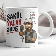 Ajans 313 AJANS313 Şakül Yalan Söylemez Duvar Ustası Baskılı Seramik Kupa