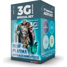 Ak Interactive 1067, 4X17 Ml. Mavi Plazma ve Parlama Efekti Blue Armor 3gen Akrilik Wargame Boya Seti