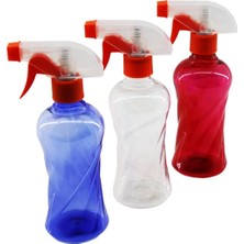 Hace Bazaar 350ML Renkli Şeffaf Uzun - Plastik - Burgulu Boş Sprey Püskürtücü Şişe (4887)