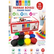 Artlantis Parmak Boya 12 Renk 1 Adet Südor 25 ml 12 Li Parmak Boyası Resim Dersi Su Bazlı Resim Okul Öncesi Kreş Anasınıfı