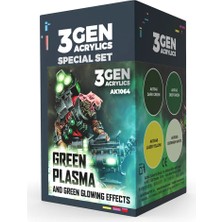 Ak Interactive 1064, 4X17 Ml.yeşil Plazma ve Parlama Efekti 3gen Akrilik Wargame Boya Seti