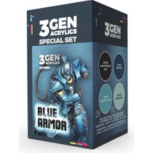 Ak Interactive 1063, 4X17 Ml. Mavi Zırh 3gen Akrilik Wargame Boya Seti