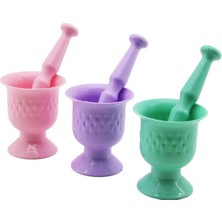 Hace Bazaar Renkli Plastik Havan - Mortar  Sarımsak Dövecek (4887)