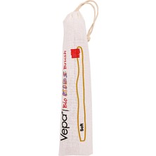 Vepa Çocuk Bio Ahşap Diş Fırça (Bez Kese Ambalaj) (6'li Paket)