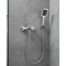 Siyah Duş Seti El Duşu Başlığı Spiral Hortum Dayanıklı Banyo Duş Aksesuarı