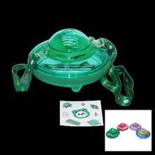 Hace Bazaar Ufo Modeli Renkli Mika Kristal Suluk Matara Pipetli - Taşıma Askılı 550ML ( Herhangi Bir Renk  Gönderilir )  (4887)