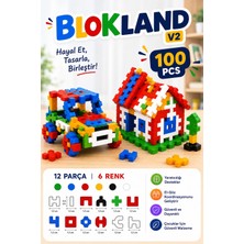Happens 100 Parça Eğitici Yapı Blokları Puzzle Blockland – Stem Zeka ve Yaratıcılık Geliştirici Inşa Oyuncağı Pixel Blok