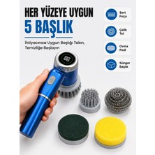 Just Cheap Store 5'i 1 Arada Şarjlı Temizlik Fırçası Ile Güçlü ve Pratik Temizlik