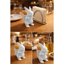 Filkorium3D Tavşan Figürlü Kürdanlık - Hediyelik Mini Tavşan Kürdanlık - Tavşan Dekoru - Mini Tavşan 9 cm