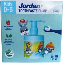 Jordan 0-5 Yaş Çocuk Pompalı Diş Macunu 150 ml (6'li Paket)