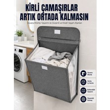 Just Cheap Store Banyo ve Çamaşır Odası Için Duvara Asılan Katlanabilir Çamaşır Sepeti
