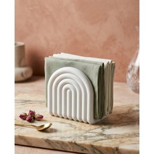 Filkorium3D Modern Dalgalı Tasarım Peçetelik – Minimal Dekoratif Masaüstü Peçete Standı (7.5X6X7.4 Cm)