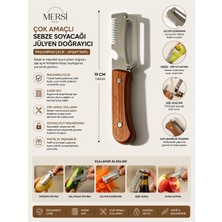 Mersi Shop Çok Amaçlı Sebze Soyacağı Jülyen Doğrayıcı Paslanmaz Çelik Meyve Soyma ve Şişe Açacağı