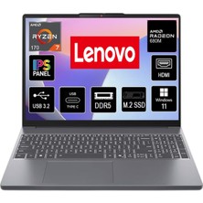 Lenovo Ideapad Slim 3  Amd Ryzen 7 170 24GB Ram 1 Tbgb SSD 16" Wuxga (1920X1200) 60Hz IPS Windows 11 Pro Notebook