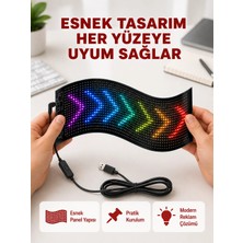 Tios Shop Krm USB Destekli LED Mağaza Tabelası – Renkli Rgb Kayan Yazı Paneli Krm