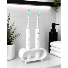 Veriqo 3D 2’li Elektrikli Diş Fırçası Standı Tezgah Üstü Banyo Organizeri Diş Fırçalık